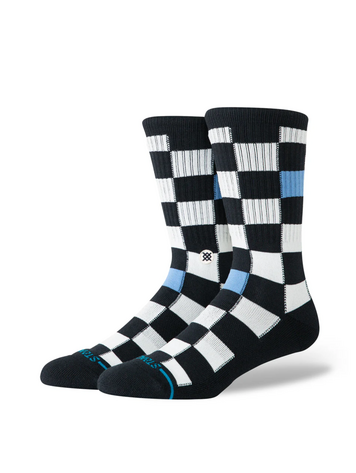 Stance HOMMES CHEF CHECK CREW SOCKS BLACK