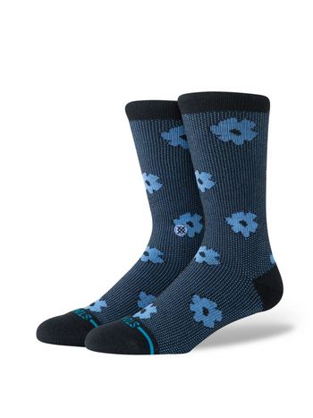 Stance MEN'S DIGITAL DAISY CREW SOCKS BLACK