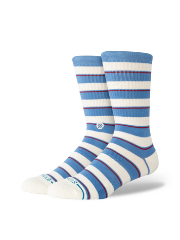 Stance HOMMES STRIPED IT CREW SOCKS CAPRI BLUE