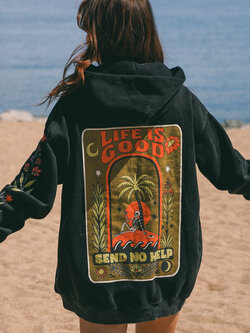 Notice the reckless FEMMES SEND NO HELP HOODIE
