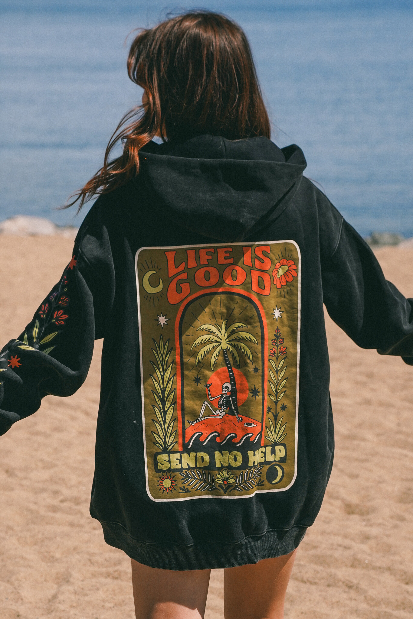 Notice the reckless FEMMES SEND NO HELP HOODIE
