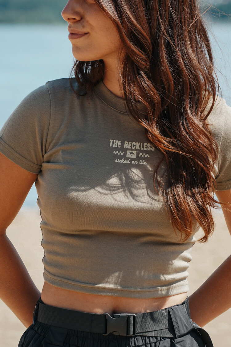 Notice the reckless FEMMES CLAY FITTED TEE