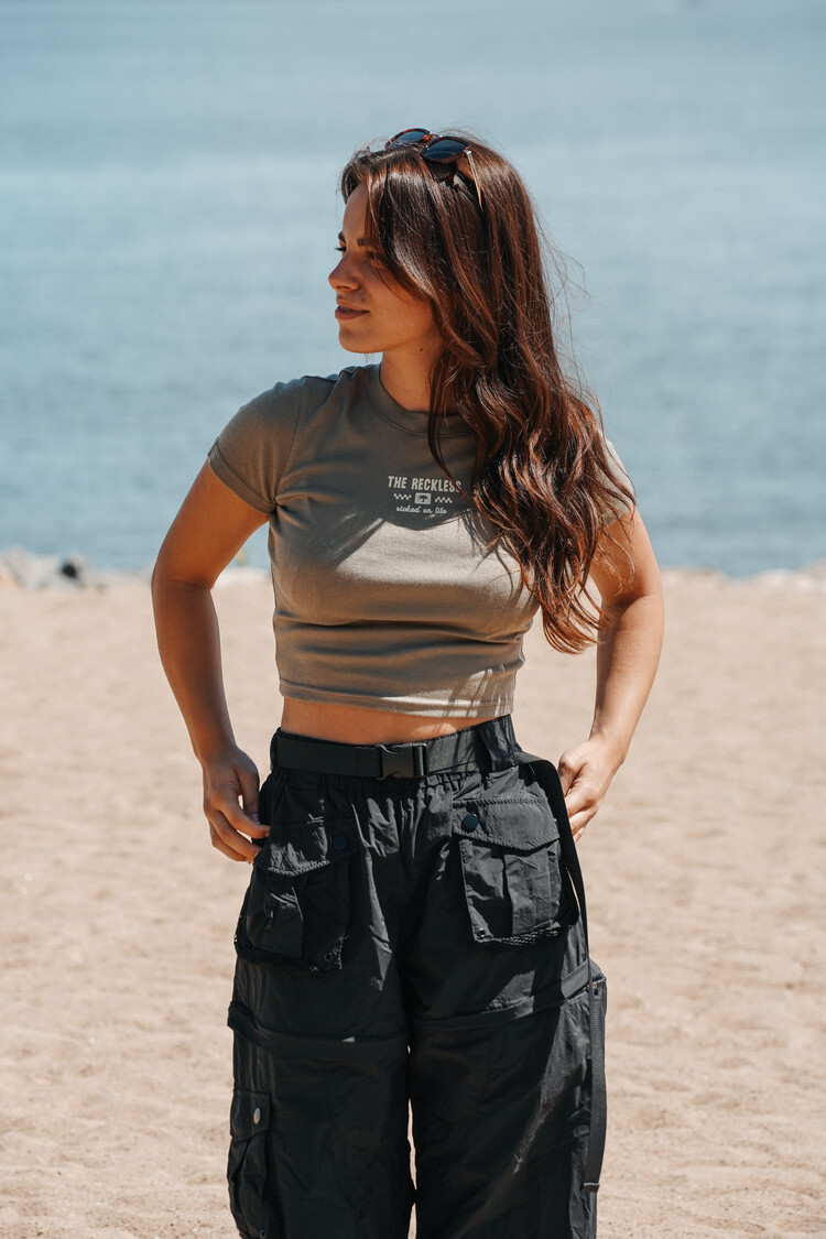 Notice the reckless WOMEN'S CLAY FITTED TEE