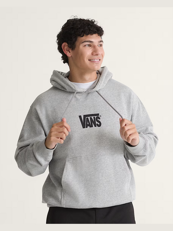 Vans MEN'S STRETCH LOGO PULLOVER HOODIE CEMENT HEATHER