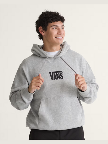 Vans MEN'S STRETCH LOGO PULLOVER HOODIE CEMENT HEATHER