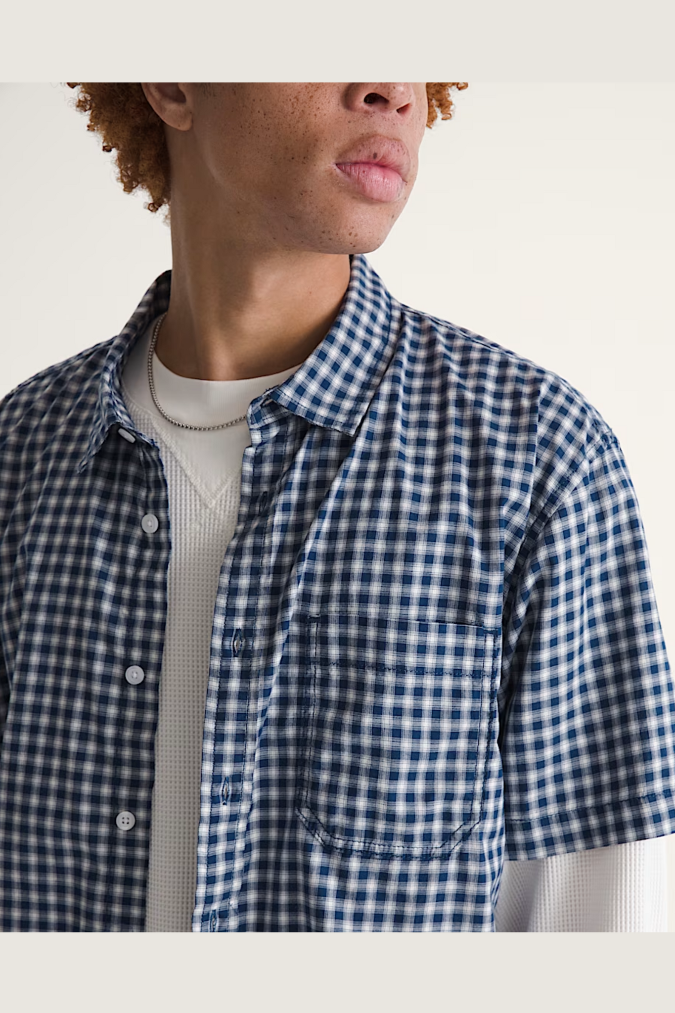 Vans MEN'S LARKSPUR MINI PLAID SS SHIRT