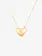 Puravida WOMEN'S PUFFY HEART BEAD PENDANT NECKLACE GOLD