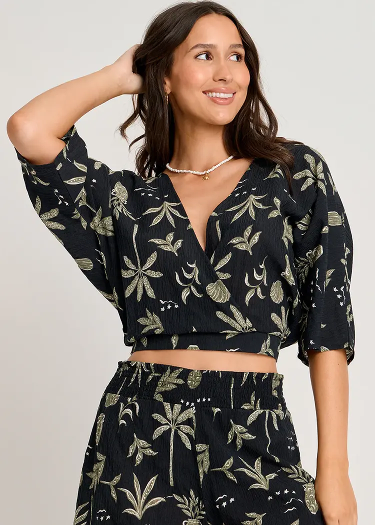 Everyday Sunday WOMEN'S CROSSOVER COVER-UP BLOUSE