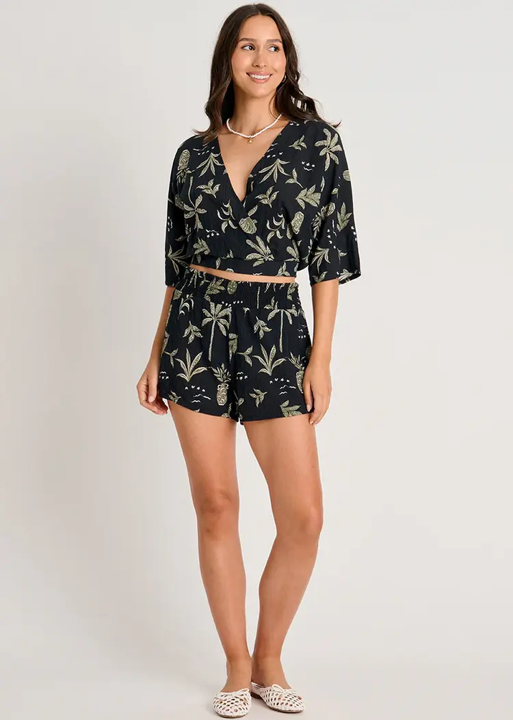 Everyday Sunday FEMMES CROSSOVER COVER-UP BLOUSE