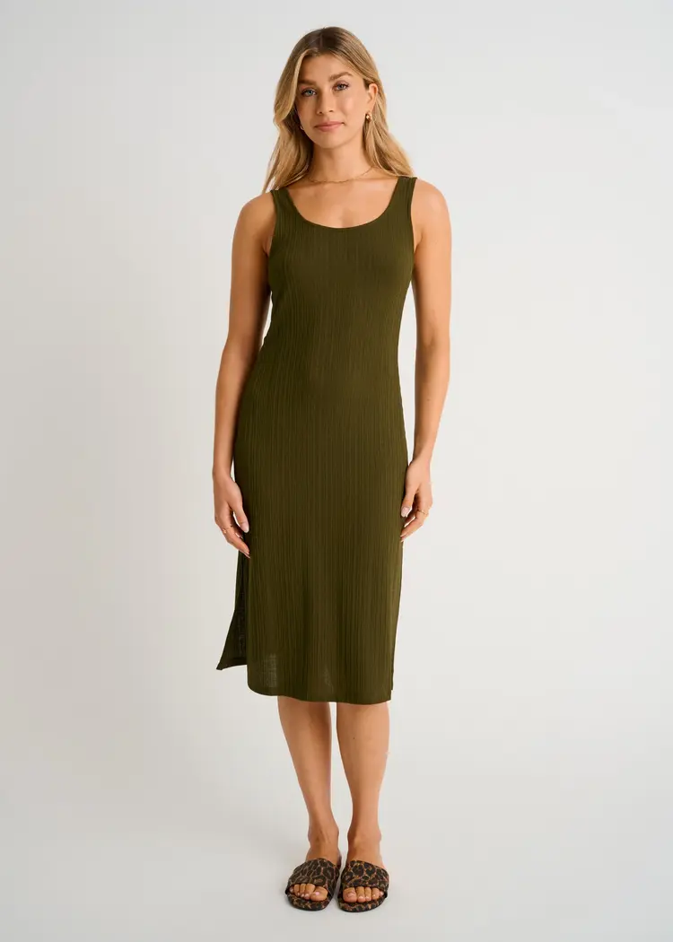 Everyday Sunday WOMEN'S RIBBED COVER-UP DRESS