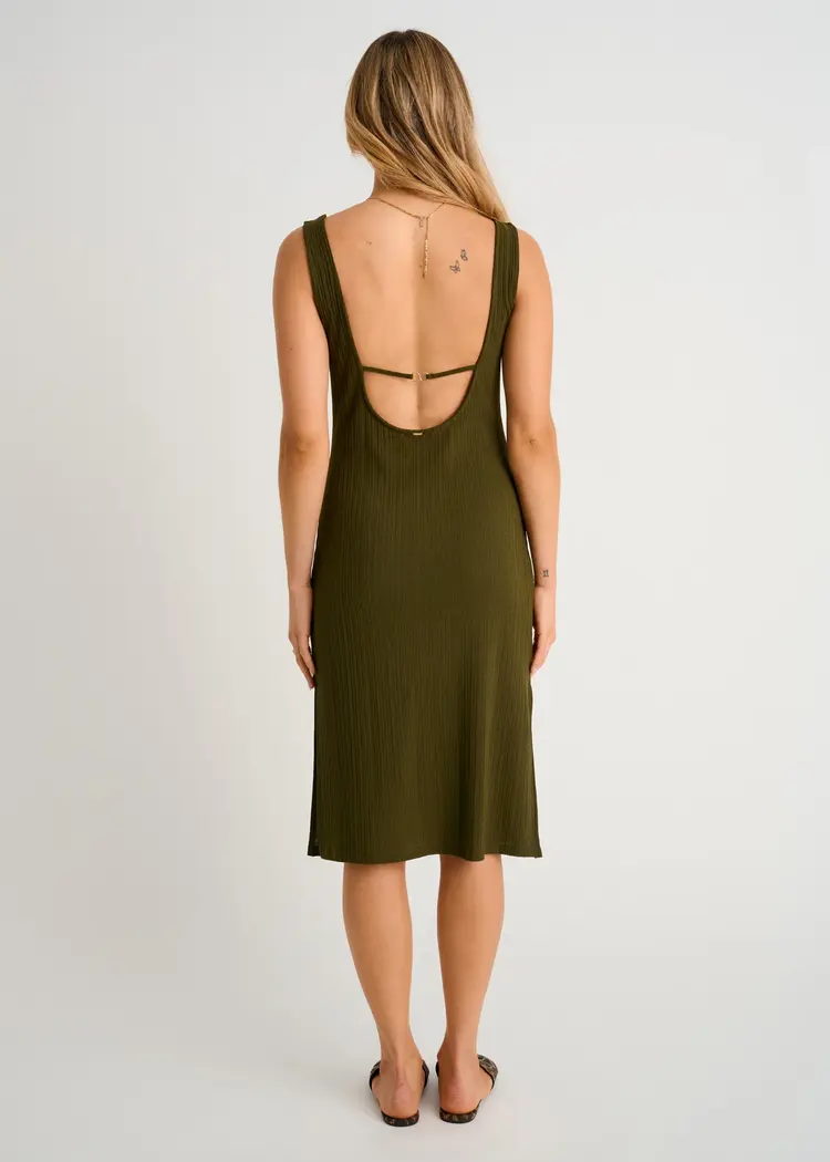 Everyday Sunday FEMMES RIBBED COVER-UP DRESS