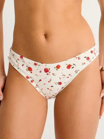 Everyday Sunday WOMEN'S FRILLED RIB BIKINI BOTTOM ROSY BLISS