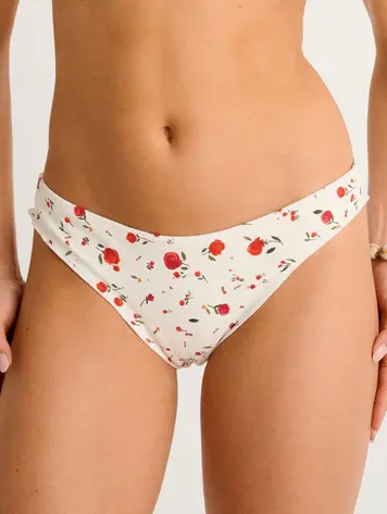 Everyday Sunday WOMEN'S FRILLED RIB BIKINI BOTTOM ROSY BLISS