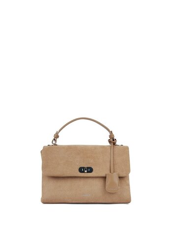 Lambert LE FREYA 2-IN-1 VEGAN SUEDE HANDBAG BEIGE