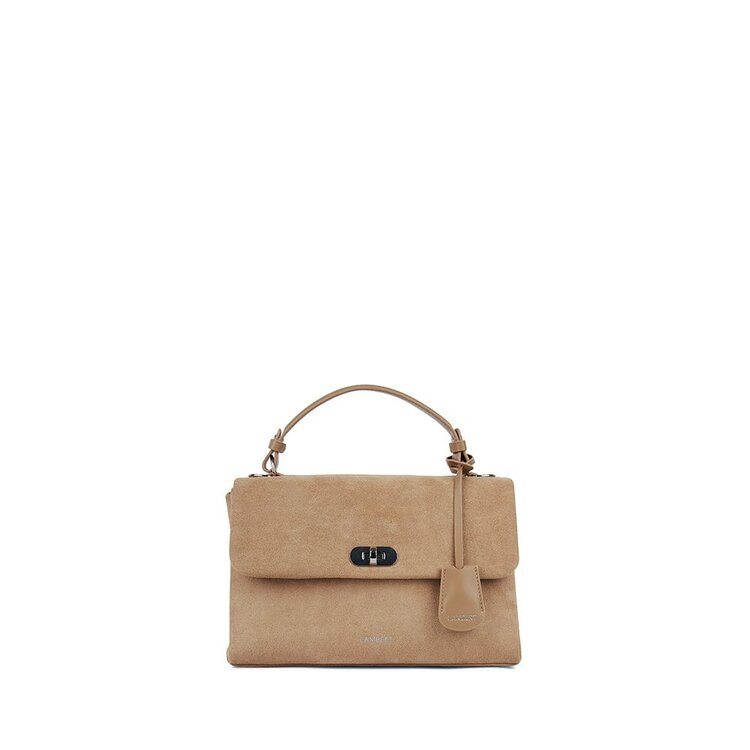 Lambert LE FREYA 2-IN-1 VEGAN SUEDE HANDBAG BEIGE