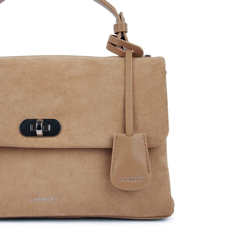 Lambert LE FREYA SAC À MAIN 2-EN-1 SUEDE VEGAN BEIGE