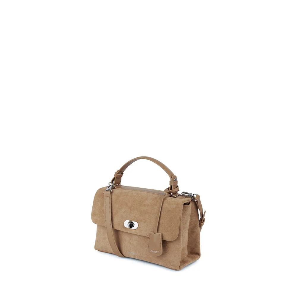 Lambert LE FREYA 2-IN-1 VEGAN SUEDE HANDBAG BEIGE