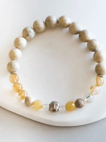 Horace BEADS BRACELET 3 GREY/BEIGE