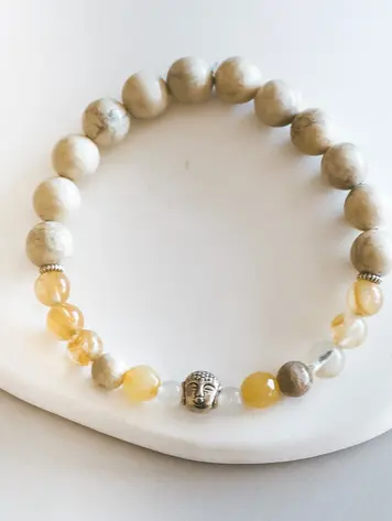 Horace BEADS BRACELET 3 GREY/BEIGE