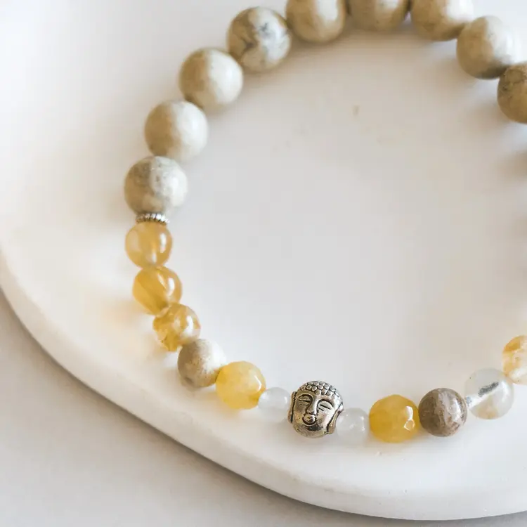 Horace BEADS BRACELET 3 GREY/BEIGE