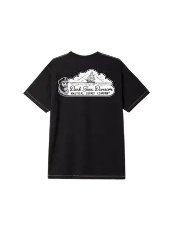 Dark Seas HOMMES SEA DOGS CONTRAST STITCH T-SHIRT HEATHER BLACK