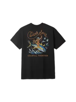 Dark Seas HOMMES RIDE 'EM WET BLENDED T-SHIRT HEATHER BLACK