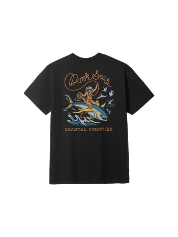 Dark Seas HOMMES RIDE 'EM WET BLENDED T-SHIRT HEATHER BLACK