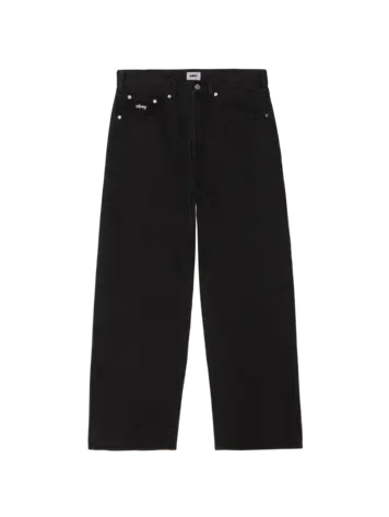 Obey MEN'S BIGWIG BAGGY DENIM PANT WASHED BLACK