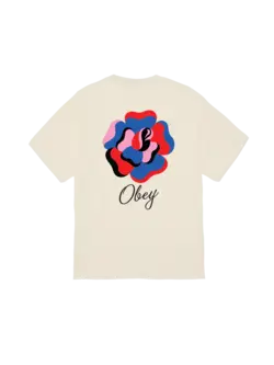 Obey MEN'S OBEY PAPER ROSE T-SHIRT CREAM