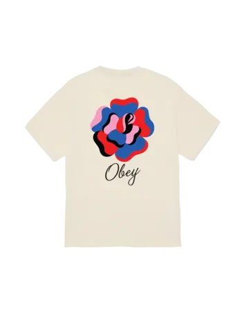 Obey MEN'S OBEY PAPER ROSE T-SHIRT CREAM