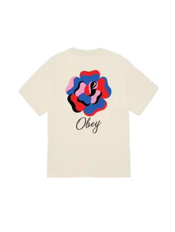 Obey HOMMES OBEY PAPER ROSE T-SHIRT CREAM