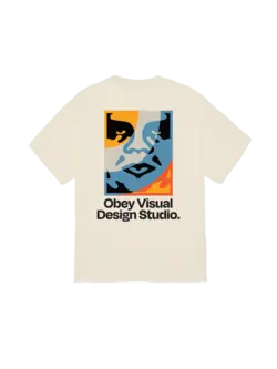 Obey HOMMES OBEY VISUAL DESIGN STUDIO CLASSIC TEE CREAM