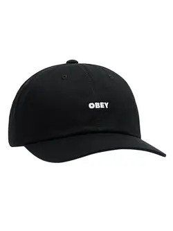 Obey HOMMES OBEY BOLD CURVE 6 PANEL STRAPBACK HAT BLACK