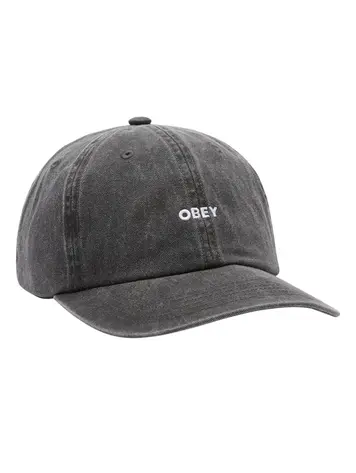 Obey HOMMES BOLD 6 PANEL STRAPBACK HAT PIGMENT BLACK