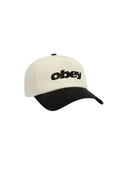 Obey MEN'S OBEY DELTA 5 PANEL SNAPBACK BLACK MULTI