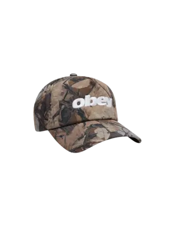 Obey HOMMES OBEY DELTA 5 PANEL SNAPBACK FENCE CAMO MULTI
