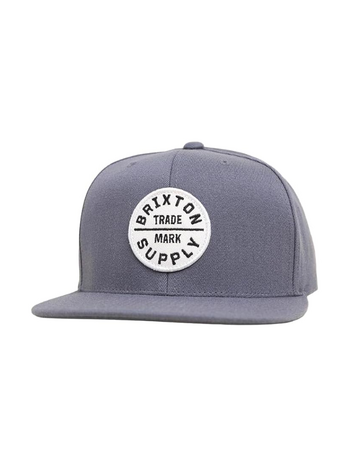 Brixton MEN'S OATH III SNAPBACK HAT FUTURE GREY