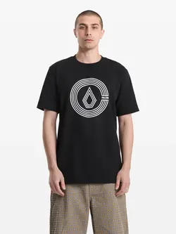 Volcom MEN'S CIRCLE SPLIT SHORT SLEEVE TEE BLACK
