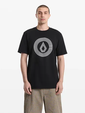 Volcom HOMMES CIRCLE SPLIT SHORT SLEEVE TEE BLACK