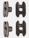 Burton M6 CHANNEL INSERTS 4 PACK