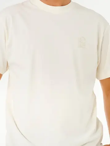 RIP CURL MEN'S SEARCH EMBROIDERY TEE BONE