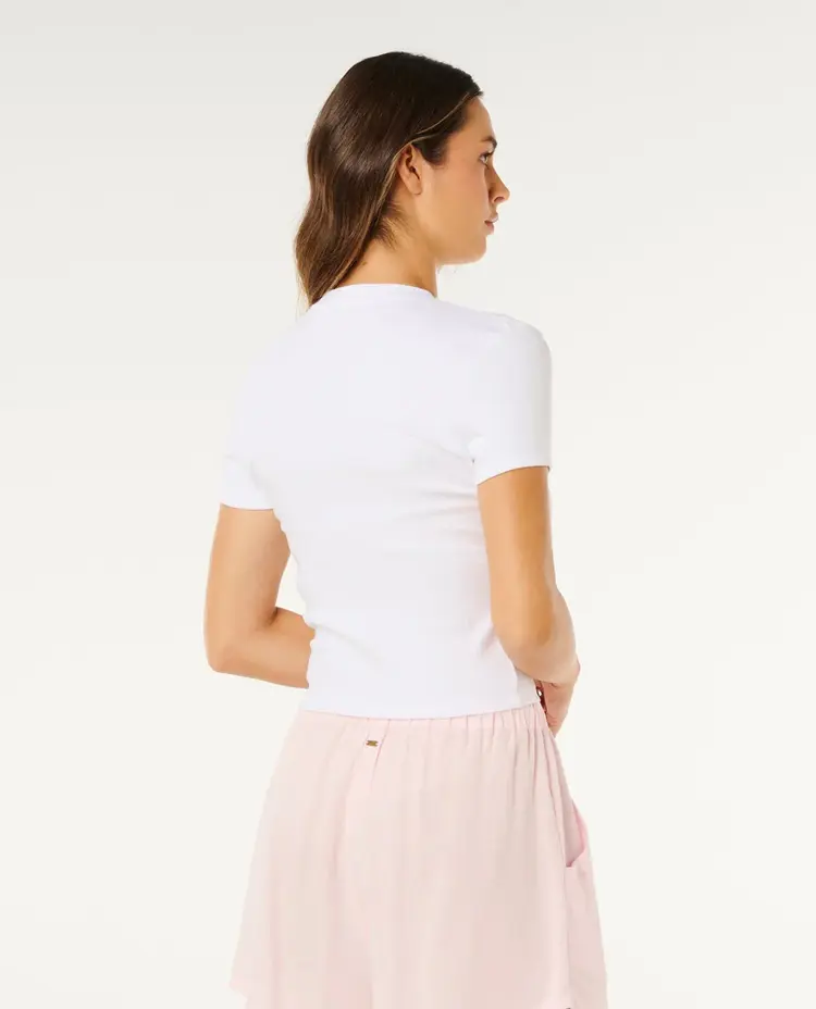 RIP CURL WOMEN'S SURF SIDE FITTED TEE