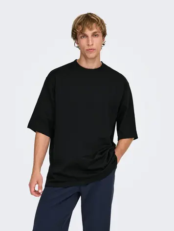 Only & Sons HOMMES MILLENIUM T-SHIRT BLACK