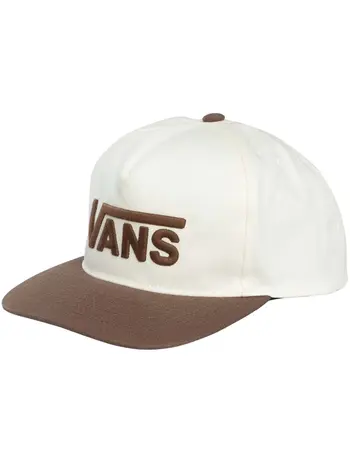 Vans MEN'S DROP V LOGO SNAPBACK HAT VINTAGE COCOA