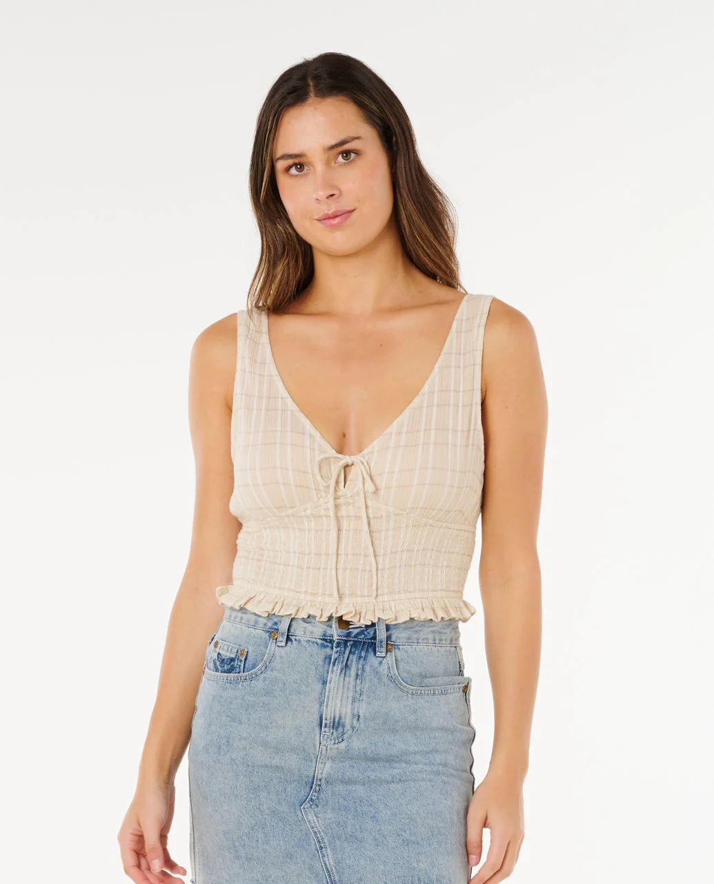 RIP CURL FEMMES PARADISE CHECK TOP