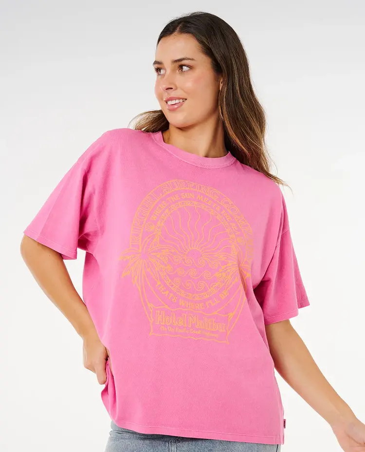 RIP CURL WOMEN'S HOTEL MALIBU HERITAGE TEE