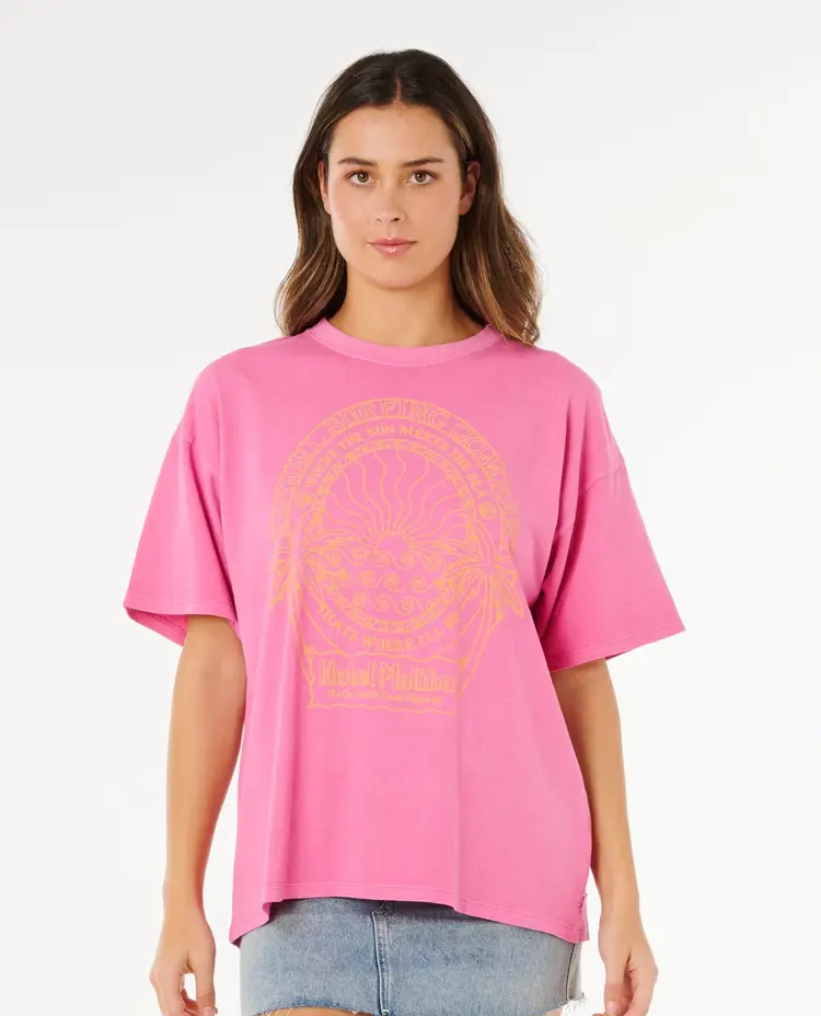 RIP CURL WOMEN'S HOTEL MALIBU HERITAGE TEE