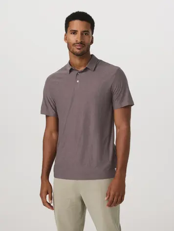 Vuori MEN'S STRATO TECH POLO TIMBER HEATHER