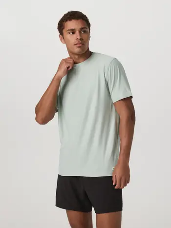 Vuori HOMMES STRATO TECH TEE STORM BLUE HEATHER