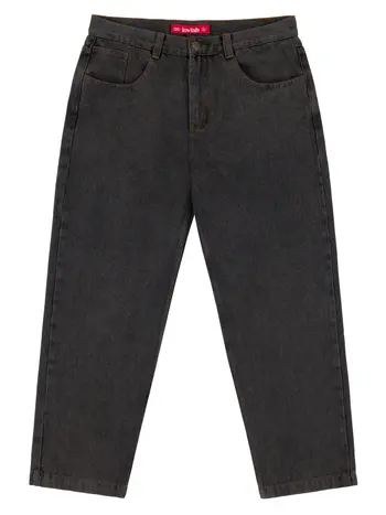 LOVIAH MEN'S OG BAGGY ACID 5 POCKET DENIM PANTS BLACK ACID WASH